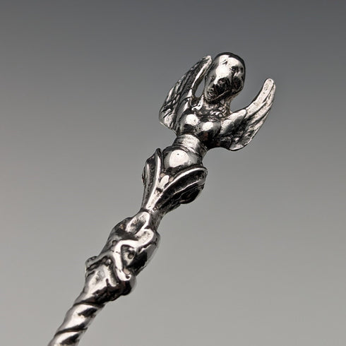 1901 年英國古董純銀茶盒湯匙 Elly Isaac Miller